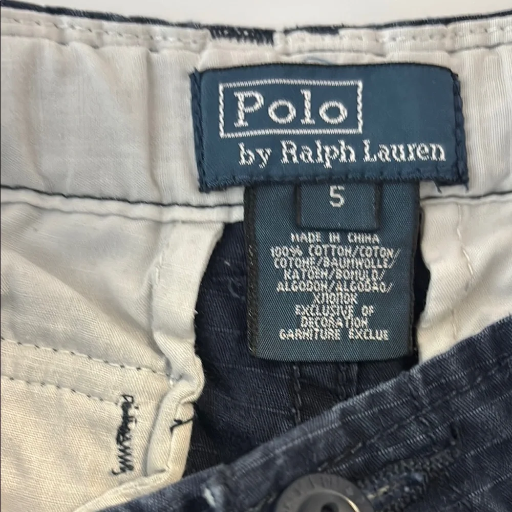 Ralph Lauren Navy Cargo Shorts boys size 5
